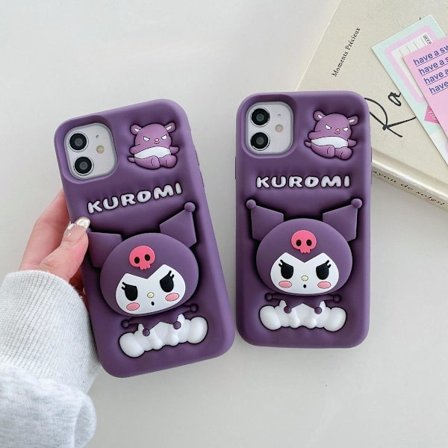 (Til iPhone 13 Pro) Kuromi silikone etui mobilcover