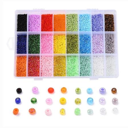 DIY - P rll da - Seed beads - 2mm -19000st- Smyckestillverkning Multicolor