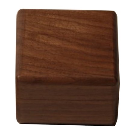 Fyrkantig förlovningsringask i trä med mjuk kudde för flickvän