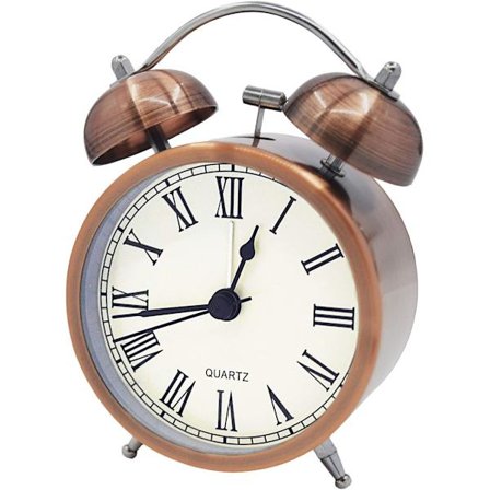 Vekkerklokke Høy Batteridrevet, Nattlys, Vintage Mønster