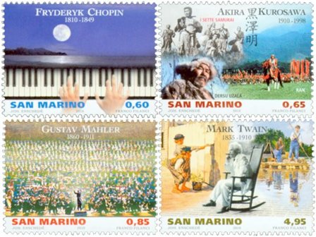 San Marino 2010 - Kunstnere - Postfrisk sæt 4v