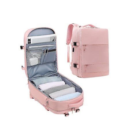 Suurikokoinen matkareppu vedenpitävä ulkoilu urheilu kangasreppu rento PINKKI