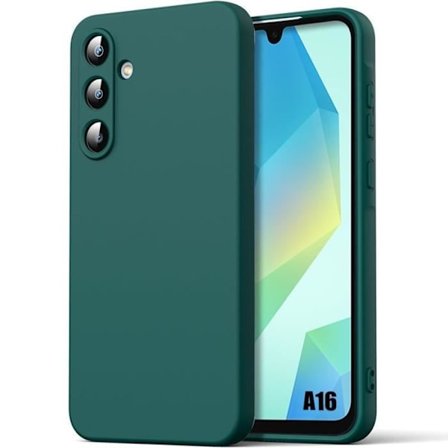 Coque - BOOLING - til Samsung Galaxy A16 5G - Blødt Silikone - Ultra Tynd - Stødabsorberende - Mørkegrøn