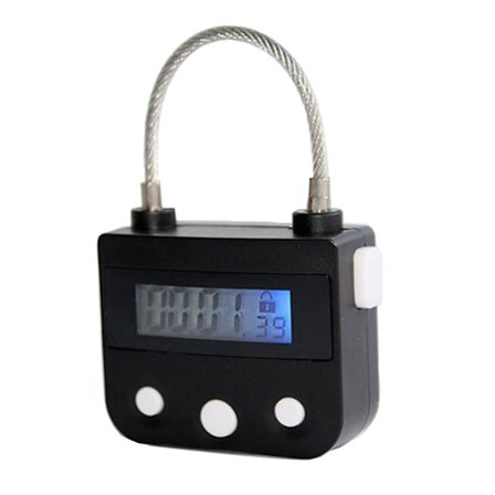 Metal Timer Lås Usb Lcd Display Metal Elektronisk Genopladelig Timer Multifunktion Hænglås Sort