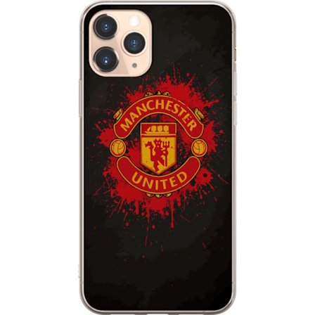 Kompatibelt Mobildeksel til Apple Apple iPhone 11 Pro Manchester United logo i rød og gul farge med røff sportslig bakgrunn
