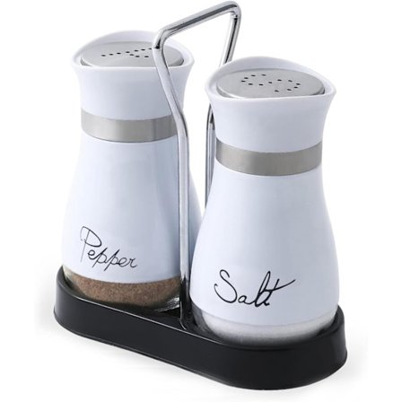 Pakke med 2 salt- og pepperbøsser Salt- og pepperbøsse Salt- og peppersett Saltshaker Saltpotte Kjøkkenutstyr