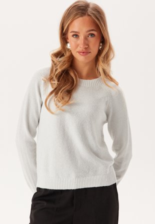 VERO MODA - Vmdoffyshine Ls O-neck Blouse - Snow White Detail:w. Silver Lu - Kläder - - Bubbleroom