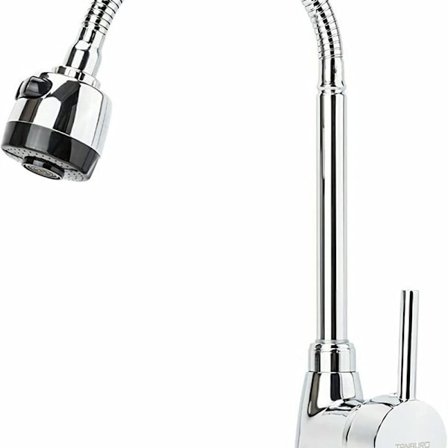 360° engreppsblandare för kök i mässing med anslutningsslangar