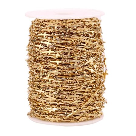 1 meter rustfritt stål lenkekjede for DIY ankelbånd halskjeder armbånd smykkelaging forsyninger for kors håndlaget lenke Ch