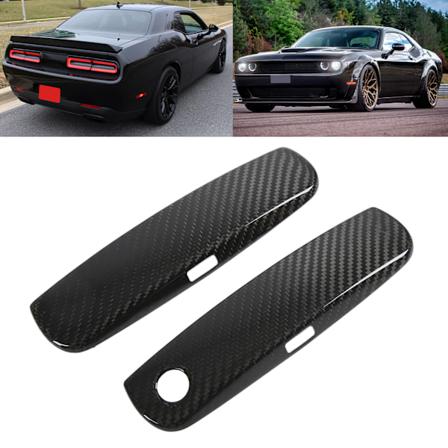 2 kpl Hiilikuitu Ovikahva Peite Auton Ulkopuoliset Tarvikkeet Vaihto Dodge Challengerille 2012 2021 LHD