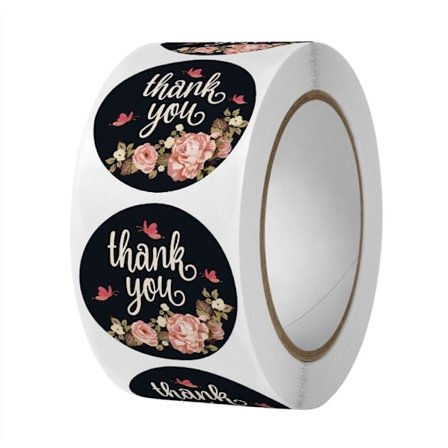 500 st Stickers Klistermärken Självhäftande Etiketter -Thank You