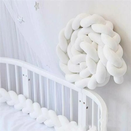 Kartokner Spjälsäng Orm Flätad Sänggavel Sängskydd Spjälsäng Kant Bomull Knut Säng Kudde Rulle Amningskudde Dekorativ B