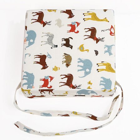 Babystol Ökande Kudde Booster Säte Bärbar Demonterbar Tvättbar Tjock Sittmatta(Vit)