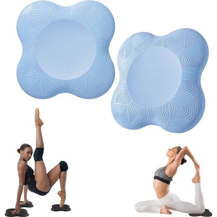 Yoga knæpude - 2-delt sæt - Yoga knæbeskytter - Træningsbalance måtte - Skridsikker yogamåtte - Blå