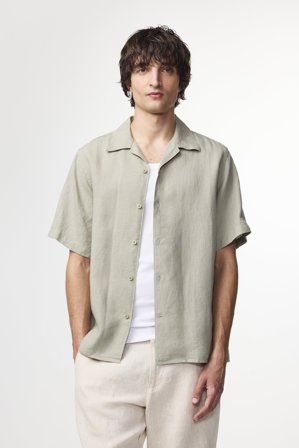 NN.07 Julio 5708 Shirt Male Green Linen