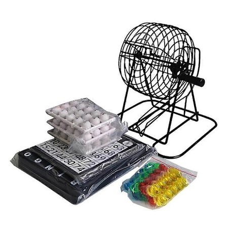 Bingo lotterimaskine, harmonikasæt til fest, hjem, pub, lykkekugler, familietilbehør, udendørs campingudstyr