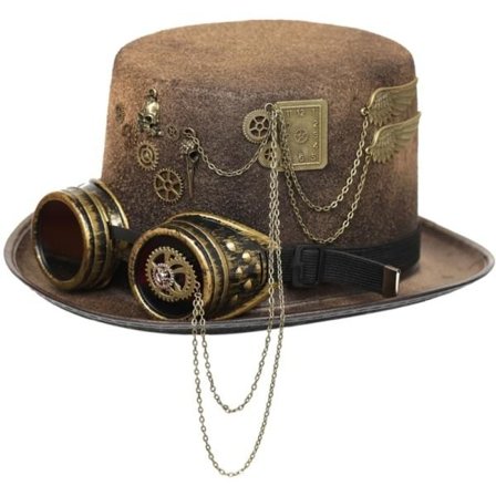 Steampunk Mænd Hat Med Goggles Gay Top Hat Jazz Hat Gothic Steampunk Top Hat Til Mænd