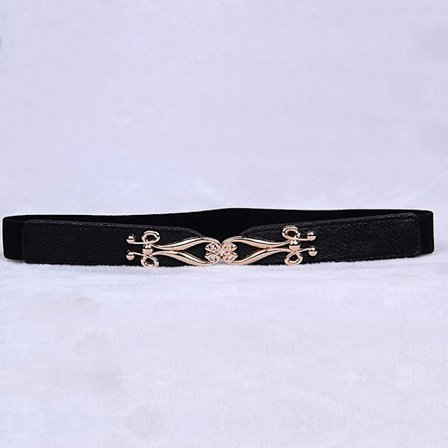 Elastisk midjebelte med spenne for kvinner - Stretch-kjole - Smalt belte