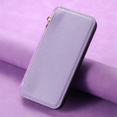 Etui til iPhone 16E / SE 2025 / SE4 Lilla Magnetisk cover sugekop adsorberer Flip