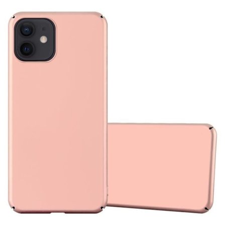 Fodral till Apple iPhone 12 / 12 PRO i METALLIC ROSE GOLD Hårt fodral Cover Cadorabo Cover Protection metalliskt skal