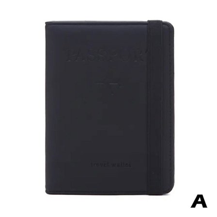 PU-läderpass-vaccinkort Passhållare Reseplånbok B