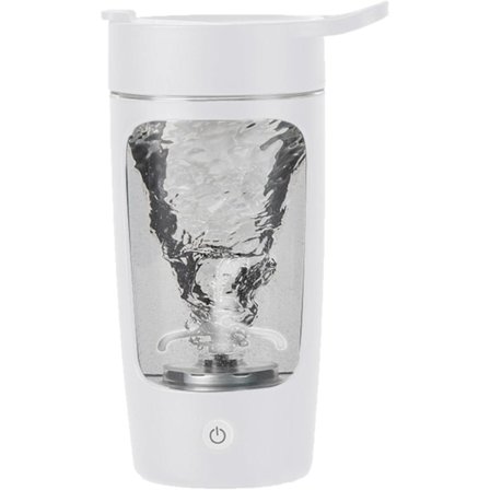 Elektrisk Shaker Flaske, BPA-fri, Bærbar Blender Kop, Genopladelige Kopper til Smoothies og Måltidserstatningsshakes (Hvid)