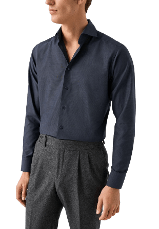 Eton Contemporary Fit Signature Dobby-skjorta Skjortor Herr Blå 44