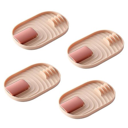 4-pakks Foldbar Pottelokkholder, Hvile med Dryppmatte, Kjøkkenredskapsholder