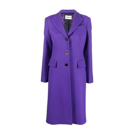 Roberto Cavalli, Single-Breasted Coats Paars, Dames, Maat:S