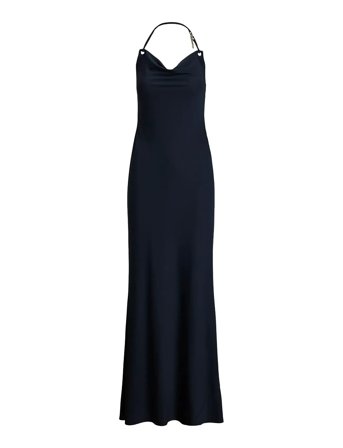 Lauren Ralph Lauren | Jersey Cowlneck Halter Gown | 34