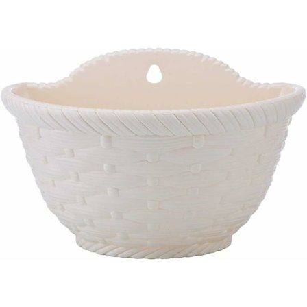 2 stk. hengende blomsterpotter hagepotter balkongpotter halvsirkel veggpotte blomsterholder kompatibel med innendørs hage hjem utendørs dekor beige L