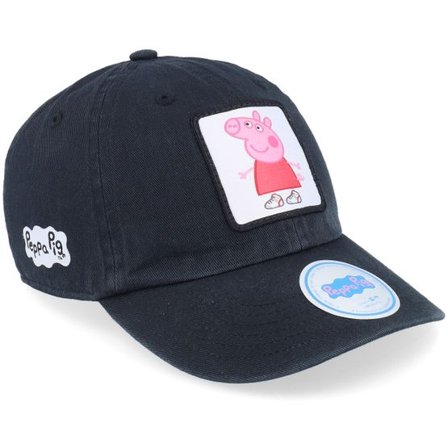 Peppa Pig - Svart unconstructed Keps - Kids Peppa With Sneakers Black Dad Cap @ Hatstore