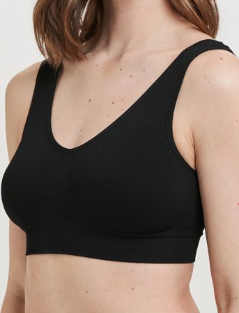 Decoy Decoy Bra Top W/Wide Straps - Black - S