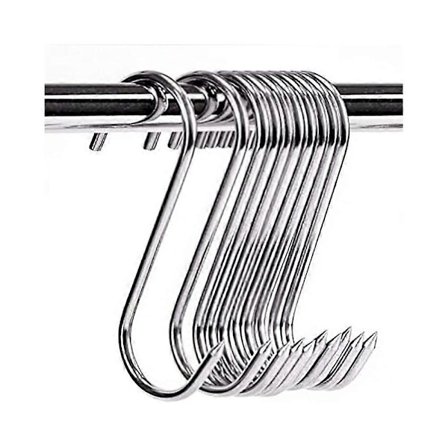 S-krok rustfritt stål spiker s kjøttkrok s metallkrok krok s type kjøttkrok tørking 19cm*3.5mm 5stk