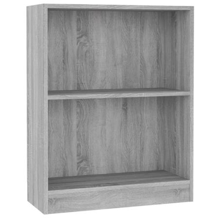 Vidaxl Bokhylla Grå Sonoma-ek 60x24x74,5 Cm Konstruerat Trä Grå