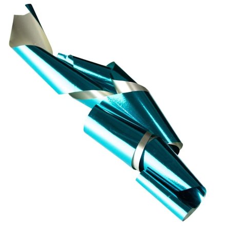 Neglefolie / folie - til negle dekorationer - Krom - Turkis - 1m