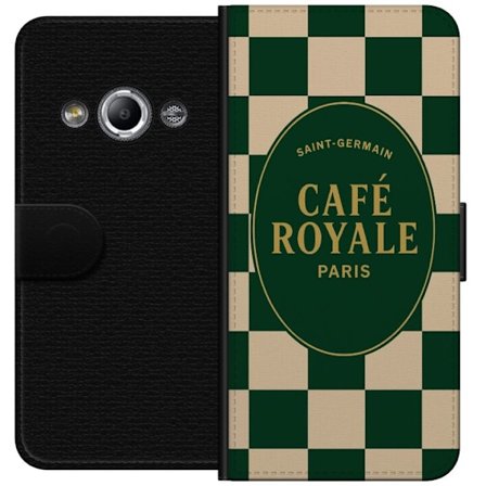 Kompatibel Tegnebogsetui til Samsung Galaxy Xcover 3 Paris café plakat Café Royale Saint Germain vintage fransk kaffe logo grønternet køkken vægd