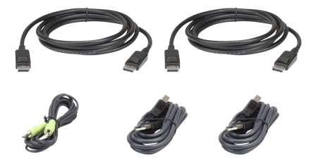 ATEN 2L-7D03UDPX5 - tastatur / video / musekabelsett (KVM) - TAA-samsvar