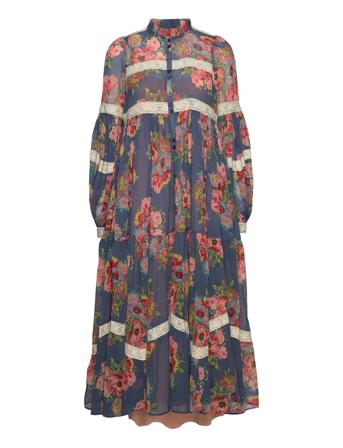 Chiffon Midi Dress Maksimekko Juhlamekko Monivärinen/Kuvioitu By Ti Mo