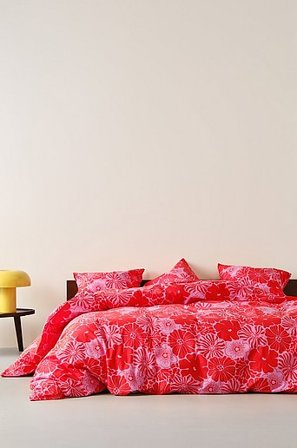 Jotex - Påslakanset Dubbelsäng Ekologisk Röd ANNA - Köp Dubbelsäng hos Jotex