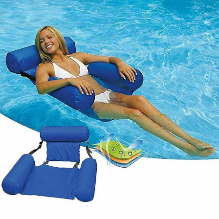Flytande stol Poolstolar Uppblåsbar Lazy Water Bed Lounge Chair