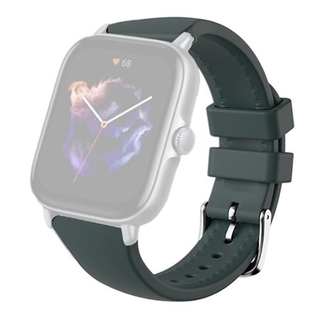 Huami Amazfit GTS 4 / 3 / 2 / Mini / Bip U 20mm Smart Watch Armband Pin Buckle Flexibelt armband - Svartaktig Grön