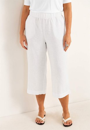 Cellbes of Sweden - Culottebukser Premium i hør i hvid til damer i størrelse 38/40