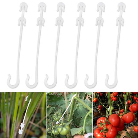100 stk. 9,5 cm tomatclips til tomatplanter J-formet til T