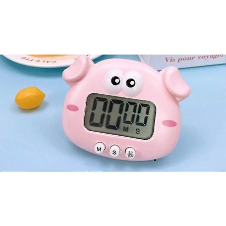 Tegneserie Timer Påmindelser Studenter Lærer At Hælde Køkkenur (Pink)