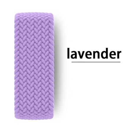 Flätad Solo Loop För Apple Watch Band 44mm 45mm 42mm 40mm 38mm 41mm Ultra 49mm armband correa iwatch series 9 7 8 5 SE 6 Rem lavender M