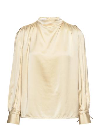 Cory - Shiny Viscose Bluse Langærmet Creme Day Birger Et Mikkelsen