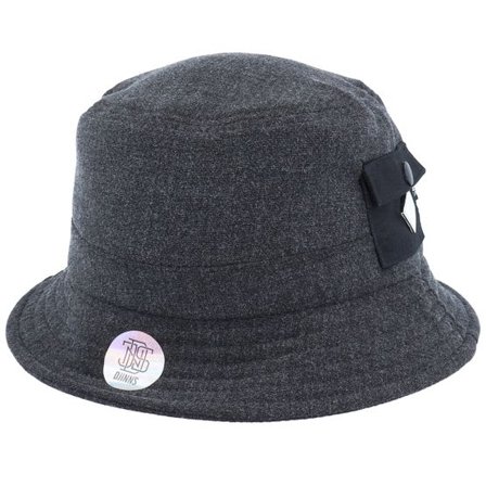 Djinns - Svart bucket Hatt - Woolmelange Black Bucket @ Hatstore