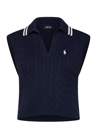 Ralph Lauren Golf | Cable-Knit Sleeveless Polo Shirt | S