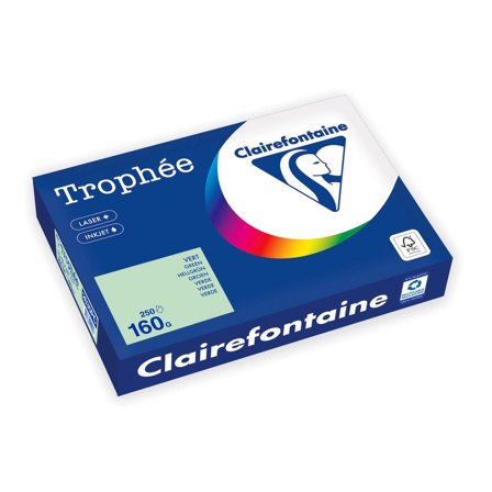 CLAIREFONTAINE Trophée A4 160 g färgat papper mintgrön 250/fp - Lyreco - Kontorspapper - Specialpapper - Färgat - A4